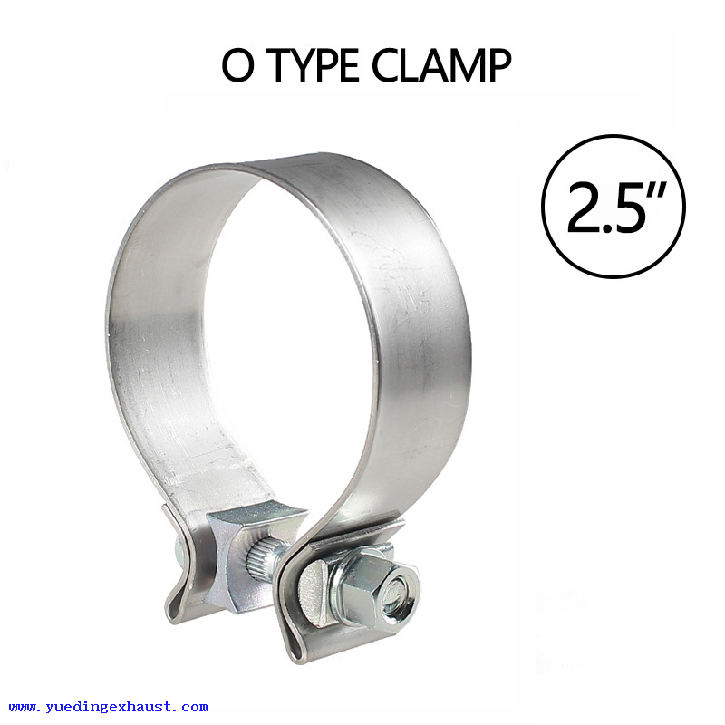 Collier d'échappement en O de bande de 2,5 '64 mm en acier inoxydable 304 simple 