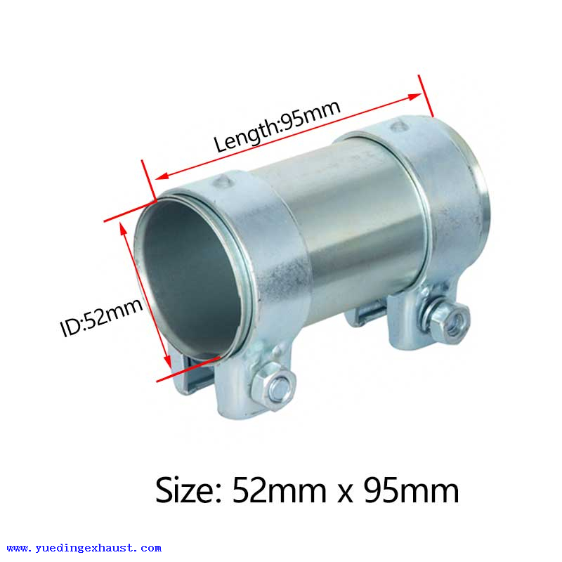 Connecteur de tuyau d'échappement en acier inoxydable 52 mm x 95