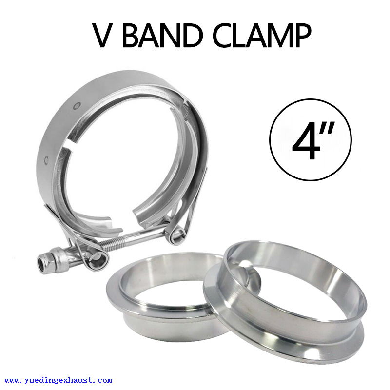 4 'V-Band Clamp Acier Inoxydable Mâle Femelle Bride pour échappement turbo