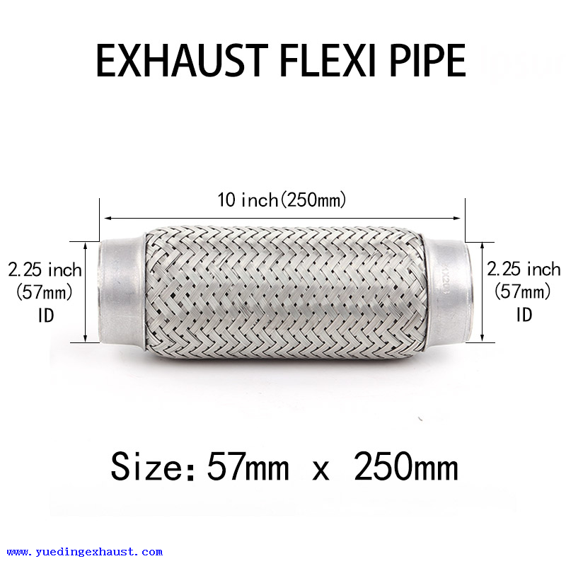 Souder sur le tuyau flexible de réparation de joint d'échappement d'acier inoxydable 57mm x 250mm