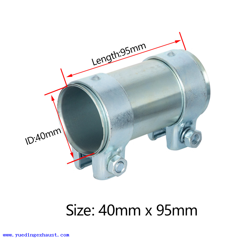 Connecteur de tuyau d'échappement 40 mm x 95 mm Heavy Duty Sleeve Tube Clamp Joint