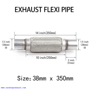 Réparation de tube flexible de joint flexible de tuyau d'échappement de 1,5 po x 14 po