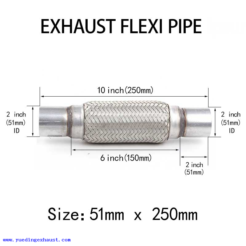 Réparation de tube flexible de joint flexible de tuyau d'échappement de 2 pouces x 10 pouces