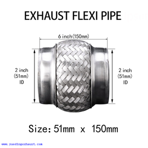2 pouces x 6 pouces à souder sur la réparation de tube flexible de joint flexible de tuyau d'échappement flexible